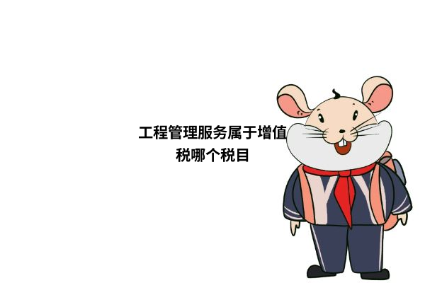 工程管理服务属于增值税哪个税目